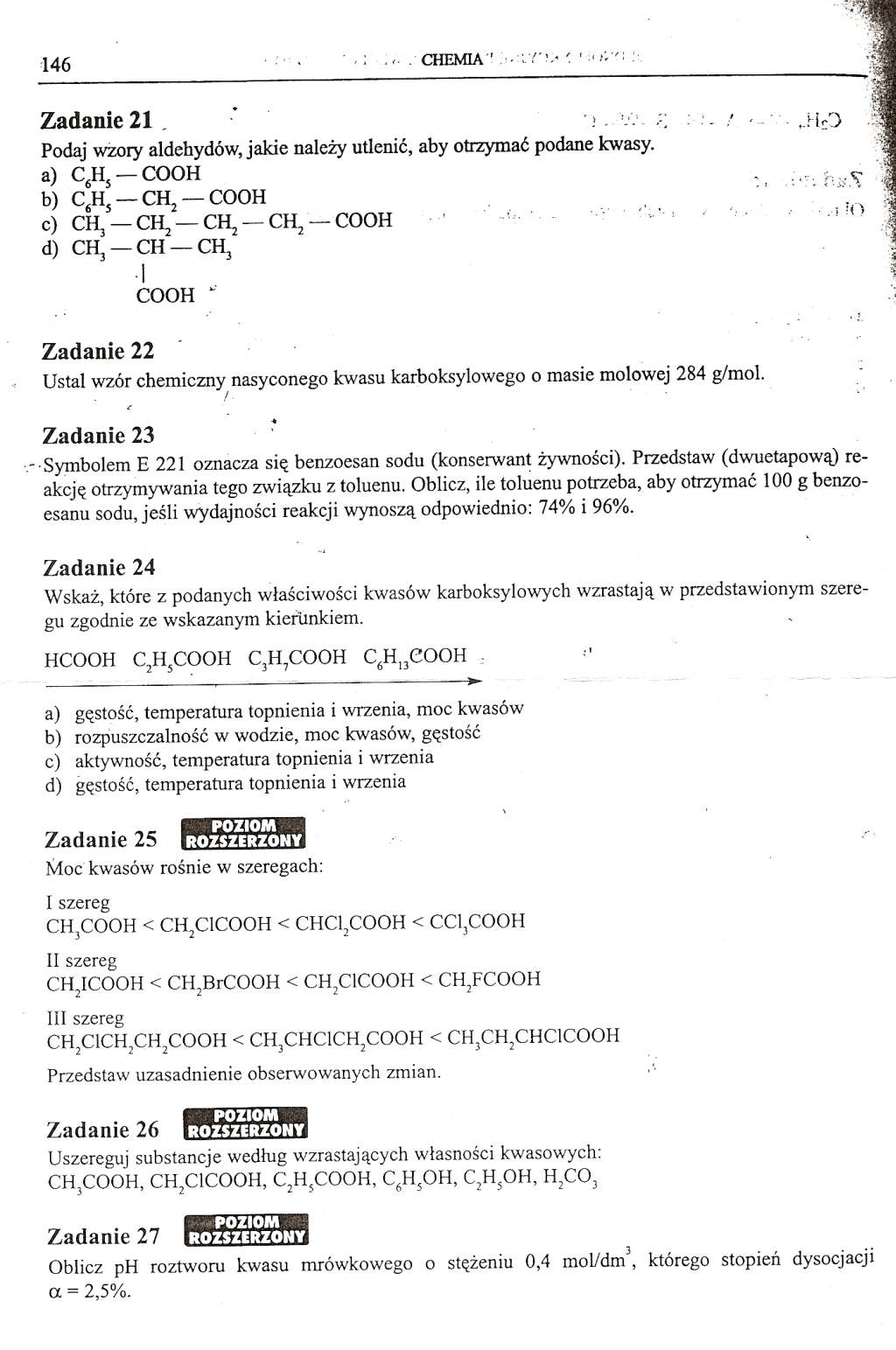 Sprawdzian Chemia 3 Gimnazjum Pochodne Węglowodorów Strona klasy III B